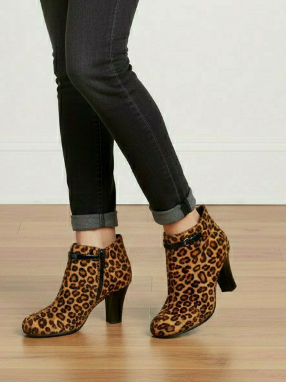 Aerosoles Patrole Car Leopard Calf Hair Comfort Bootie